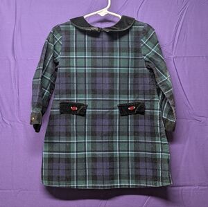 Land's End Tartan Plaid Holiday Dress 2t